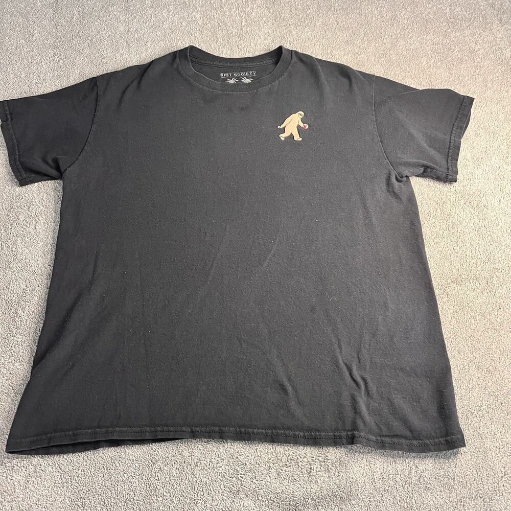 Riot Society Black Men’s Shirt Graphic Tee Size Medium 100% Cotton B203